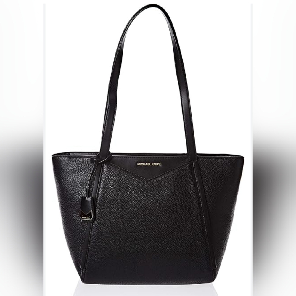 Michael Kors Purse Whitney Black Shoudler Bag MK Handbag Tote